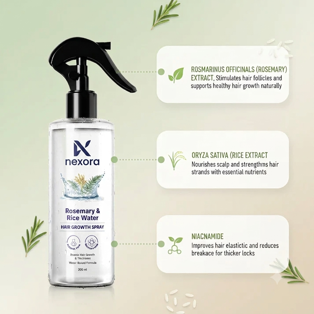 Rosemary Hair Care Spray for Smooth Shiny Hydrated Hair