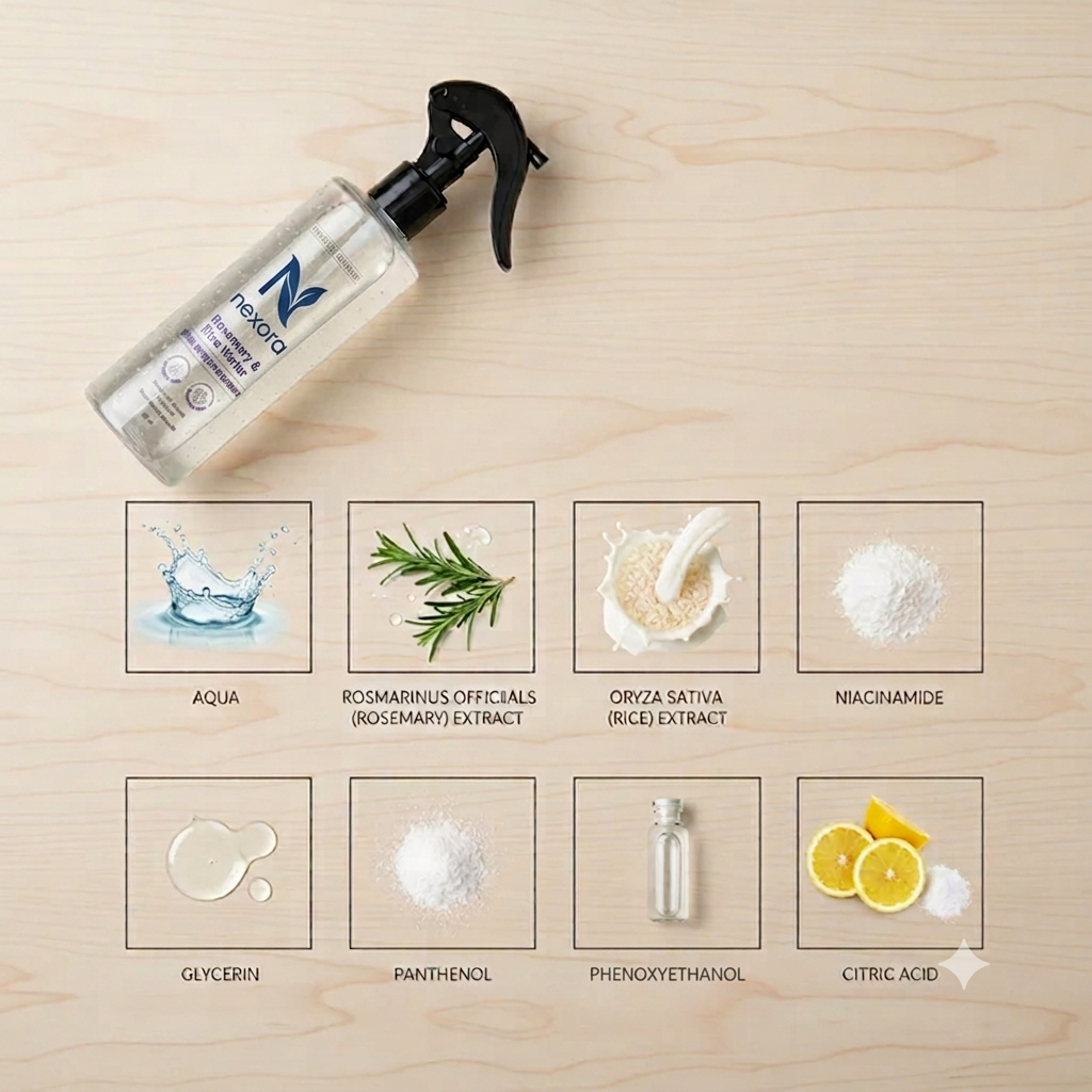 Rosemary Hair Care Spray for Smooth Shiny Hydrated Hair