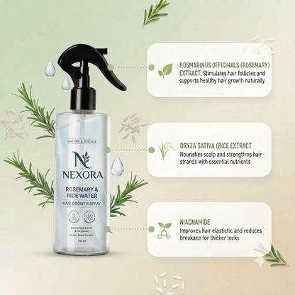 Nexora Rosemary & Rice Water Hair Spray